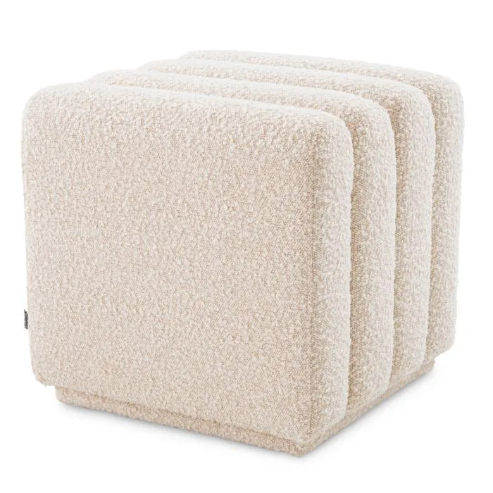Eichholtz Stool Bente Bouclé cream | Showroom Model