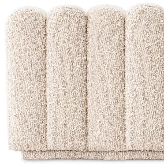 Eichholtz Stool Bente Bouclé cream | Showroom Model