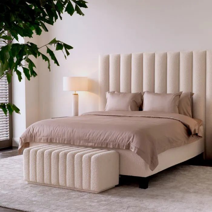 Eichholtz Bench Bente Bouclé cream | Showroom Model