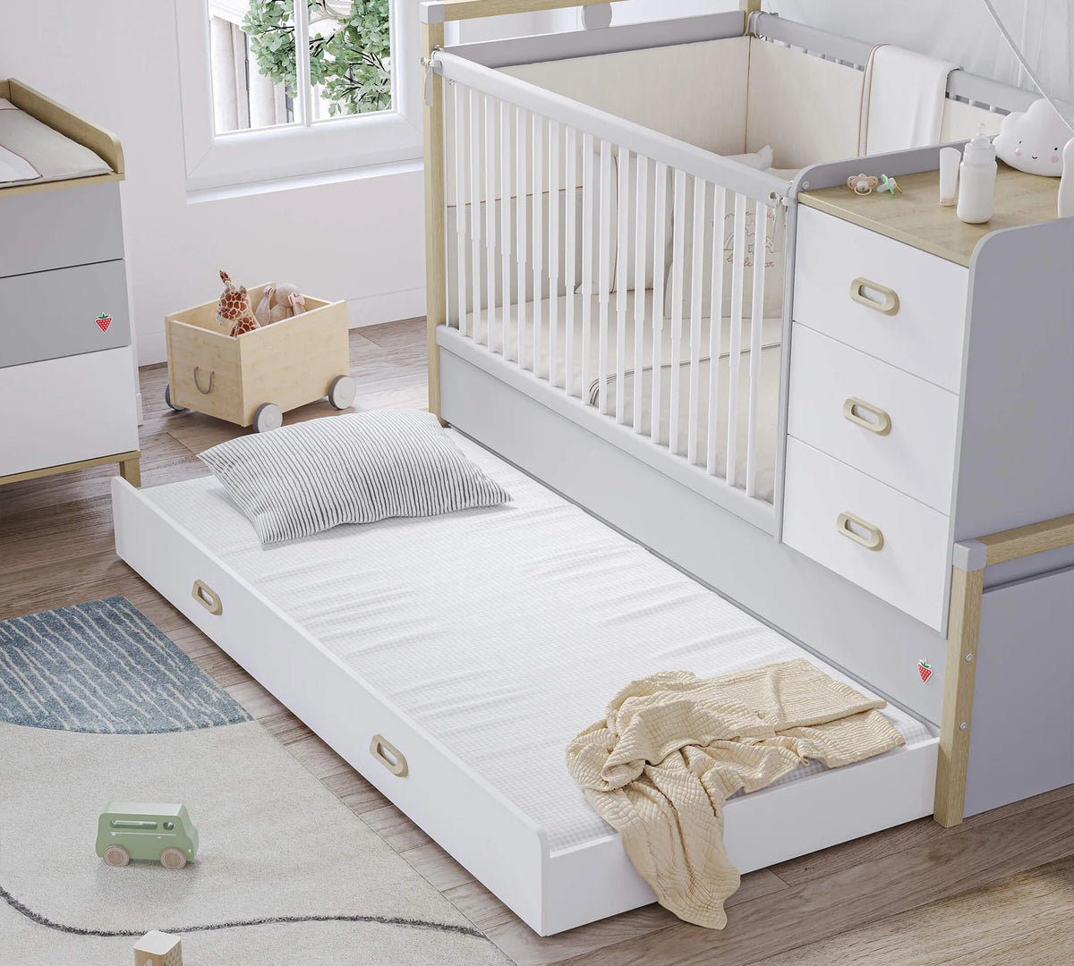 Cilek Mino Baby Convertible Baby Bed (80x180 cm) | Showroom Model