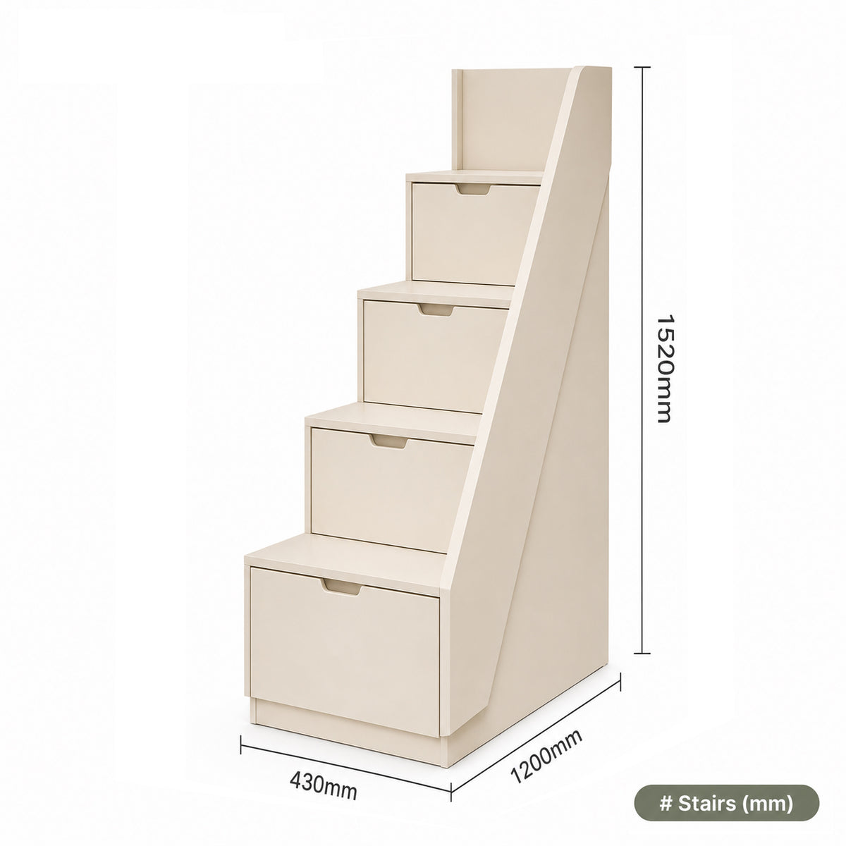 PONELLI Interiors Bella Hideaway Bunk Bed with Slide, Stair Storage & Pull-Out Bed