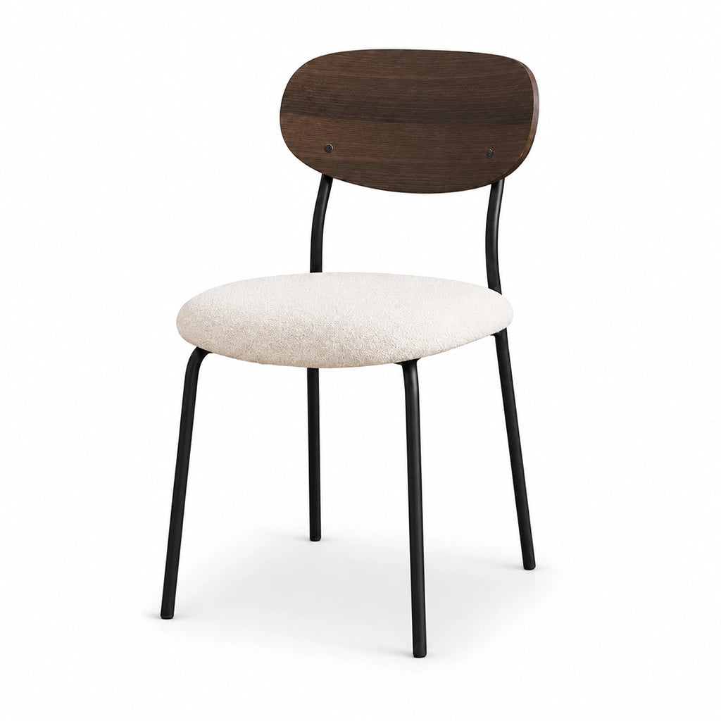 PONELLI Interiors Modern Dining Chair Walnut Backrest