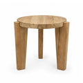 Designer Furniture Co. Natural Wood Tripod Side Table | Showroom Model