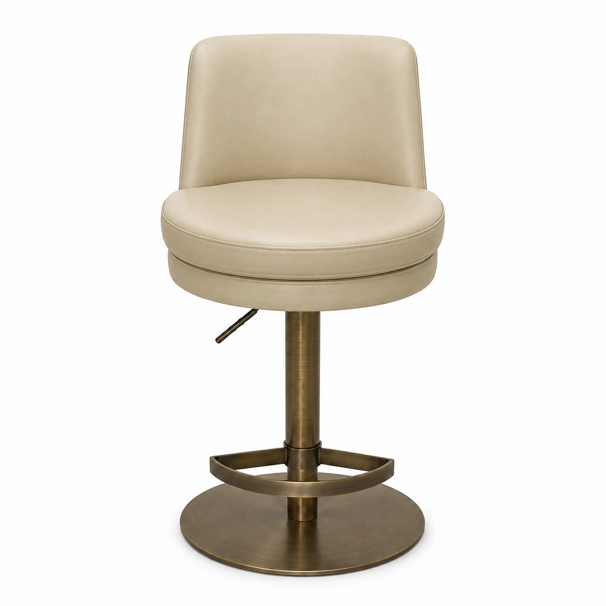 Designer Furniture Co. Swivel Bar Counter Stool Barry Cream Leather