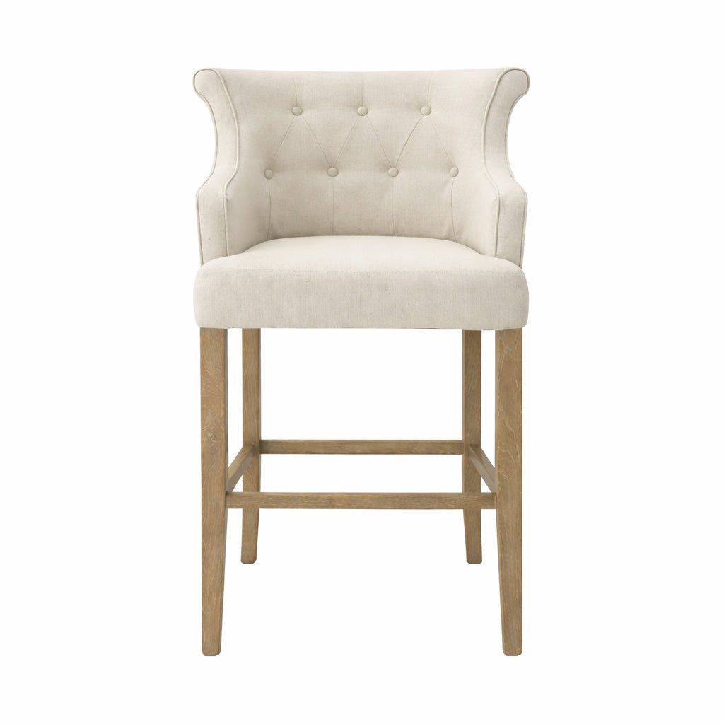 Bar Counter Stool Emily with Arm Natural - Designer Furniture Co.Ltd