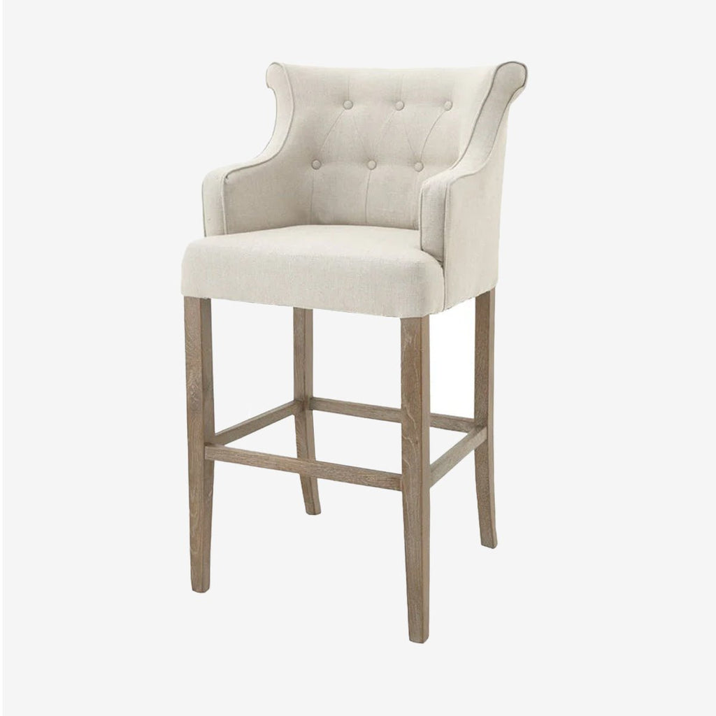 Bar Counter Stool Emily with Arm Natural - Designer Furniture Co.Ltd