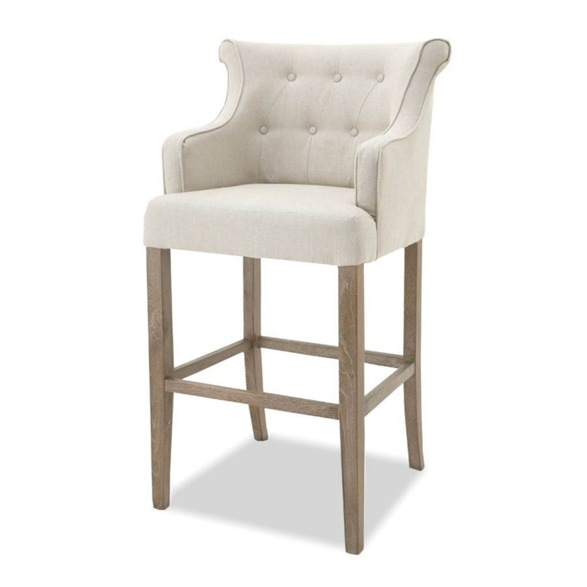 Bar Counter Stool Emily with Arm Natural - Designer Furniture Co.Ltd