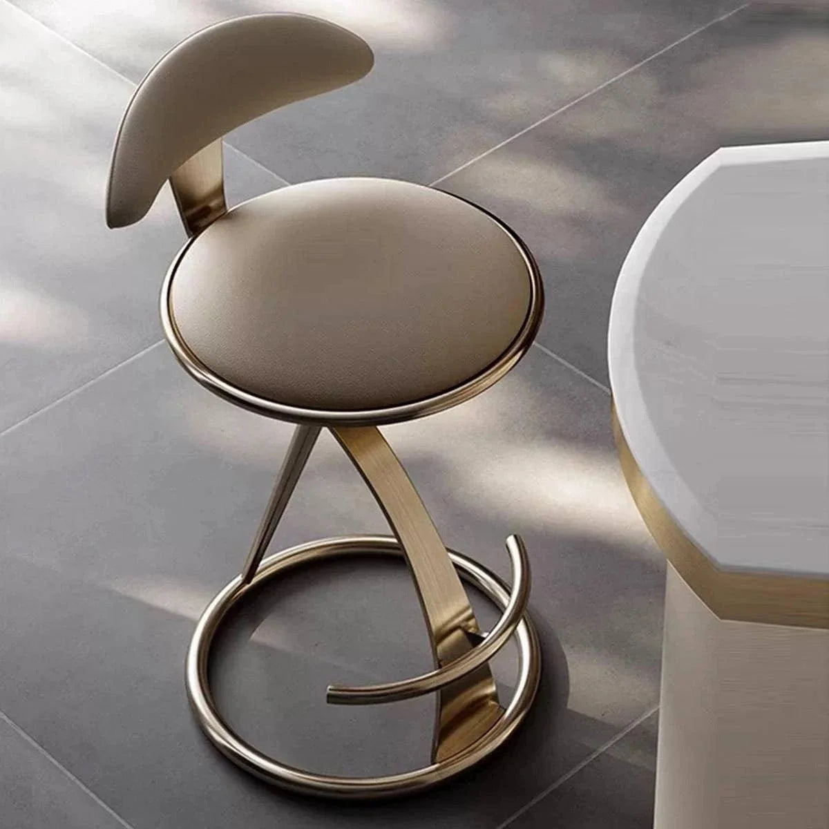 Designer Furniture Co. Bar Counter Stool Marilyn Brushed Brass | Showroom Model