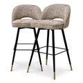 Eichholtz Cliff Bar Stool Set of 2 Mademoiselle Beige - Designer Furniture Co.Ltd