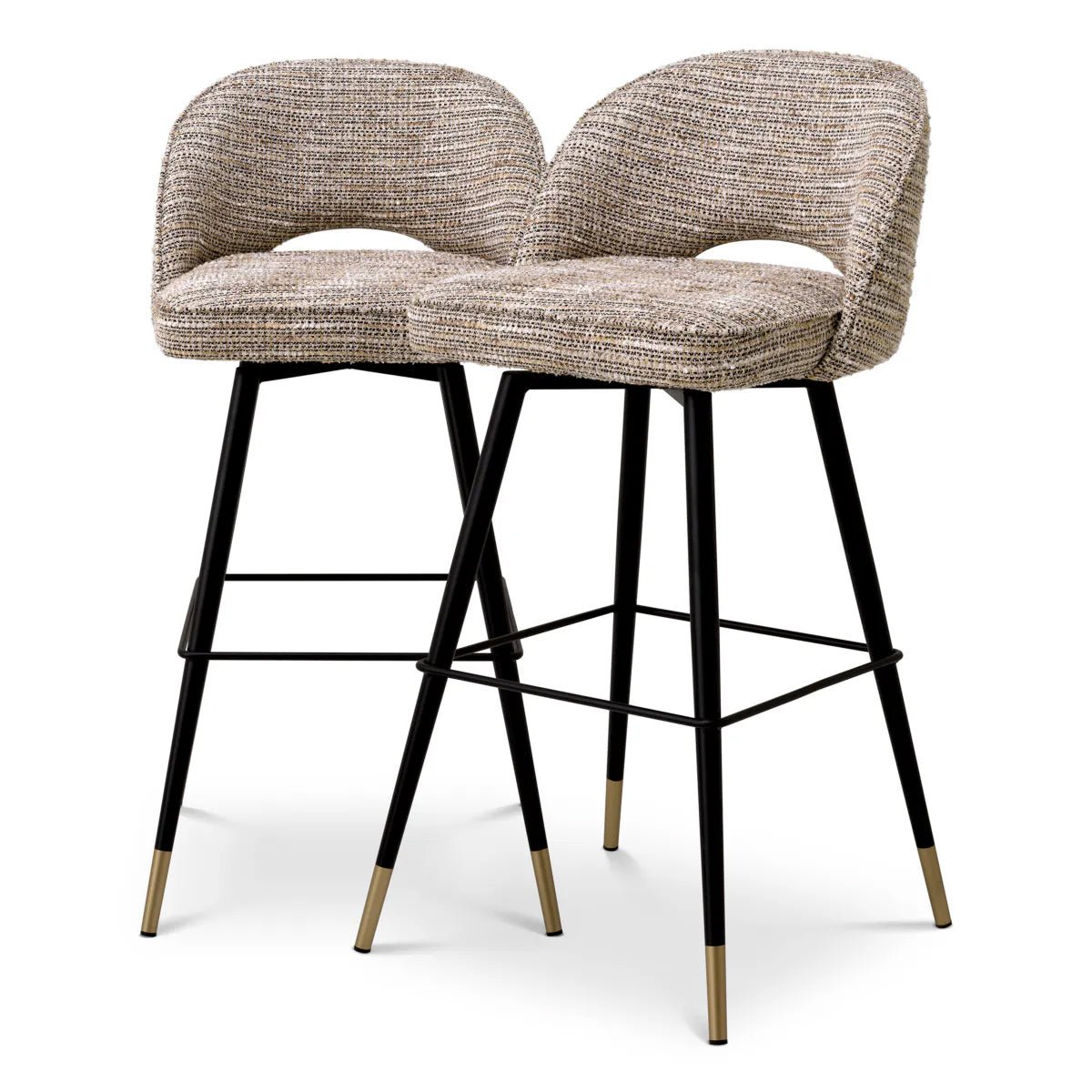 Eichholtz Cliff Bar Stool Set of 2 Mademoiselle Beige - Designer Furniture Co.Ltd