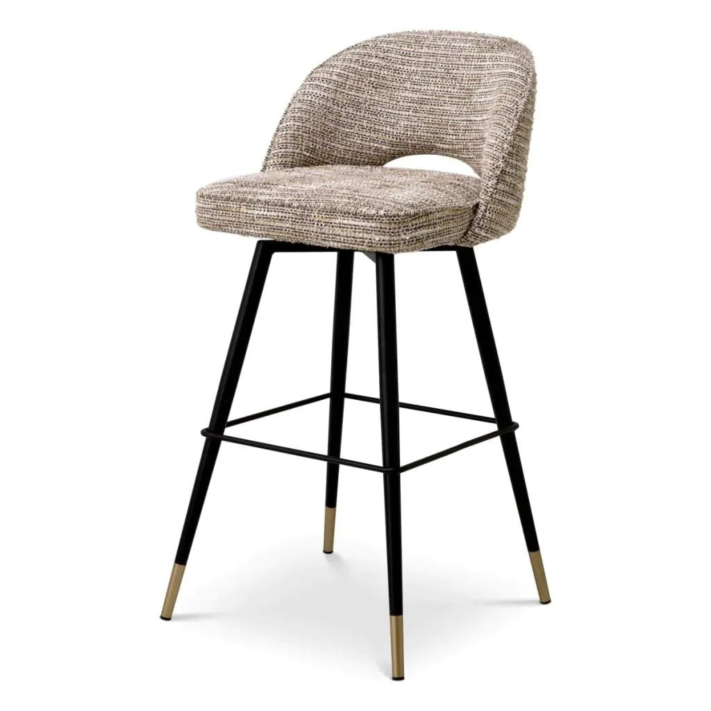 Eichholtz Cliff Bar Stool Set of 2 Mademoiselle Beige - Designer Furniture Co.Ltd