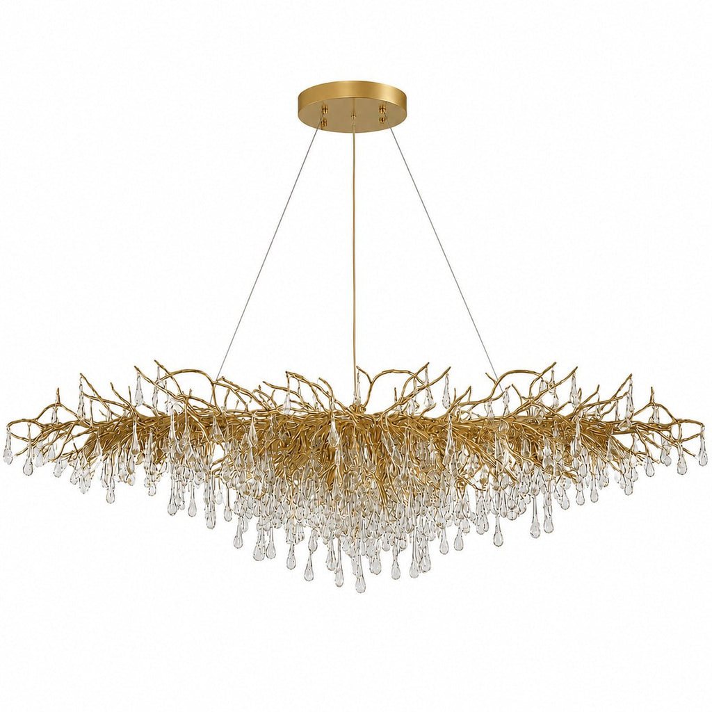 Crystal Branch Chandelier Oval - Designer Furniture Co.Ltd