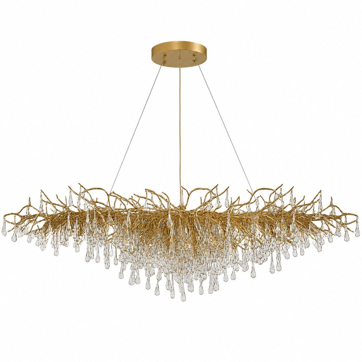 Crystal Branch Chandelier Oval - Designer Furniture Co.Ltd
