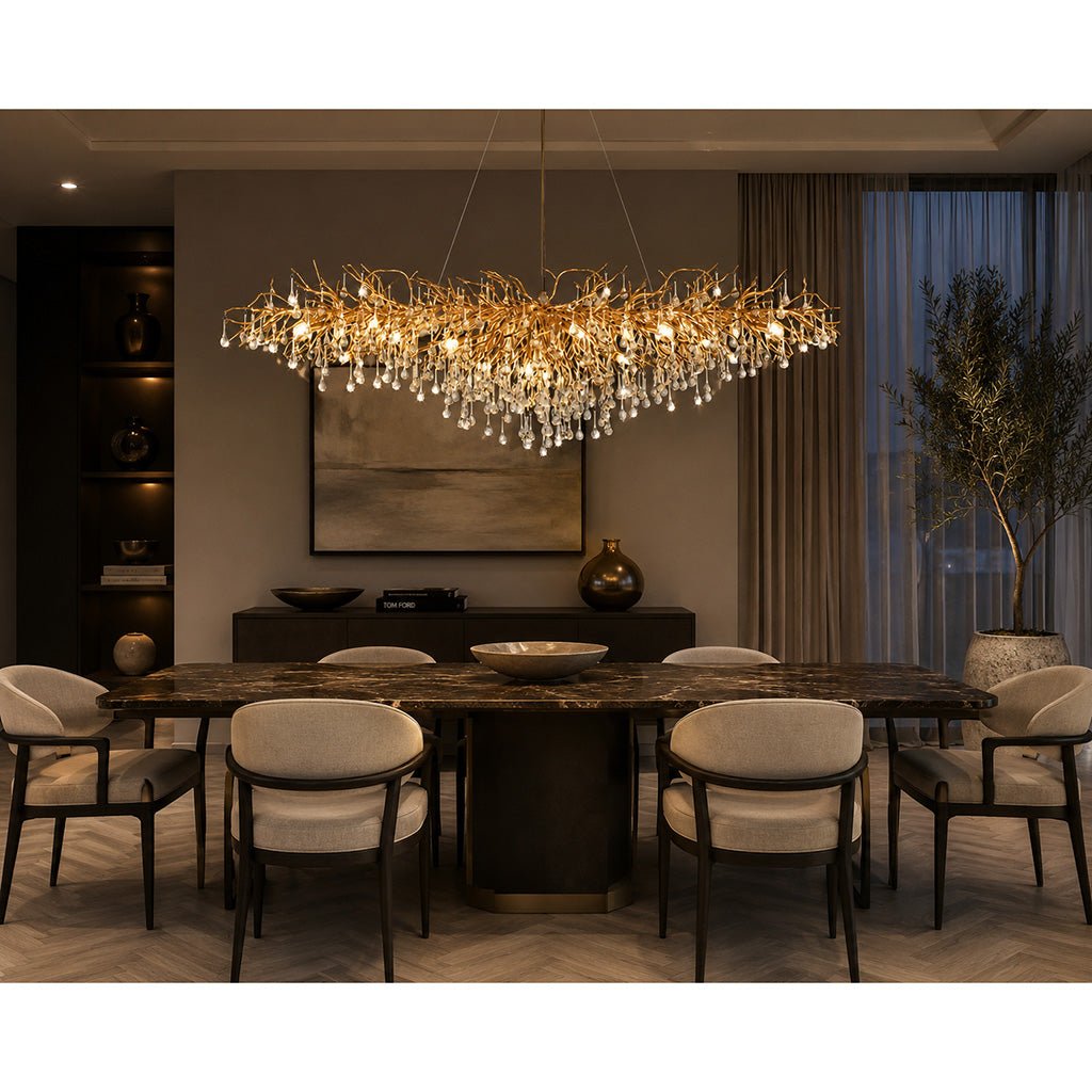 Crystal Branch Chandelier Oval - Designer Furniture Co.Ltd