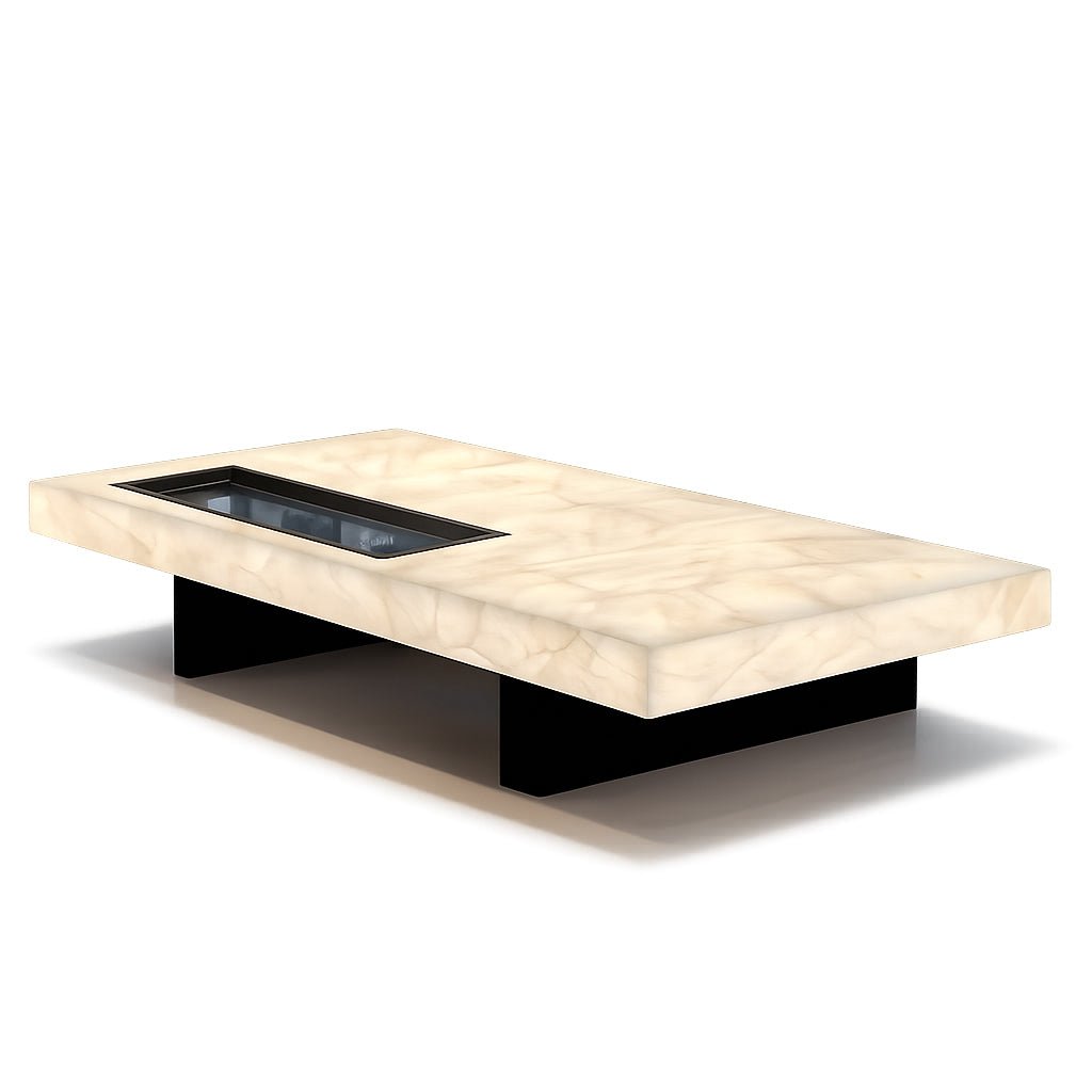 Elite Glow Alabaster Coffee Table Rectangular - Designer Furniture Co.Ltd