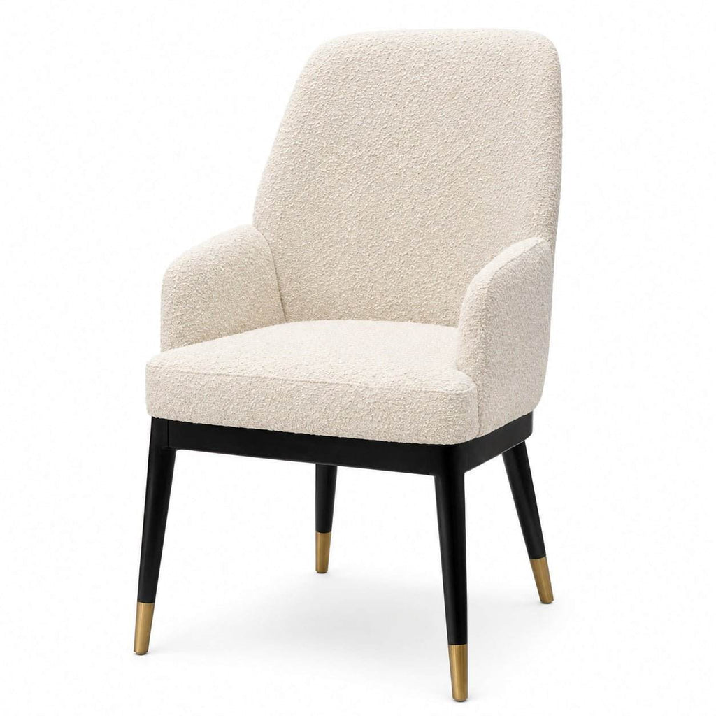 Designer Furniture Co. Estella Dining Chair with Arm Boucle Cream