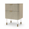 PONELLI Interiors Aurelia Gold Leaf Bedside Table | Showroom Model