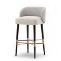 Designer Furniture Co. Modern Upholstered Counter Stool Anastasia Linen Fabric