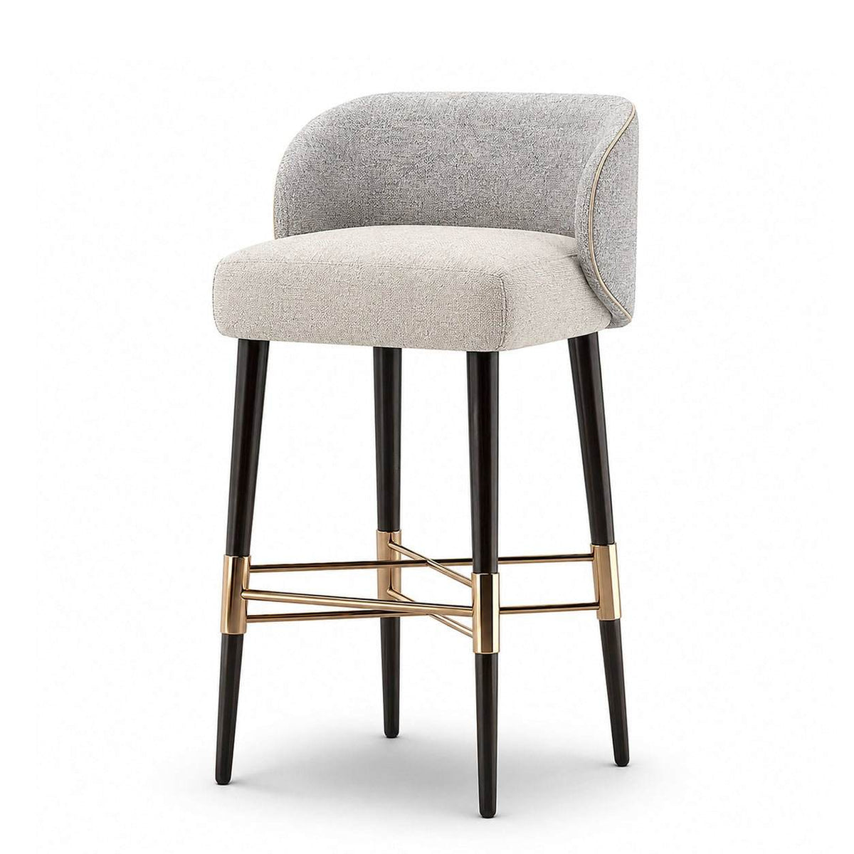 Designer Furniture Co. Modern Upholstered Counter Stool Anastasia Linen Fabric