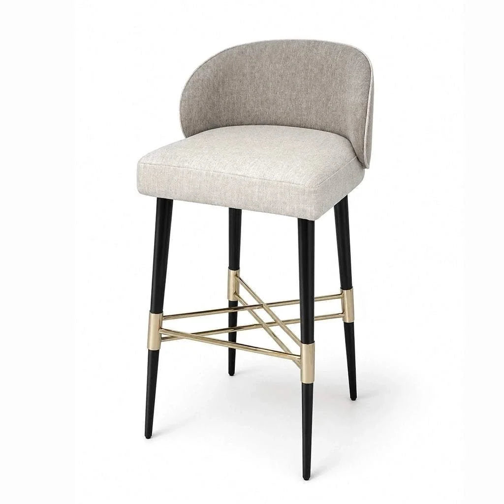 Designer Furniture Co. Modern Upholstered Counter Stool Anastasia Linen Fabric
