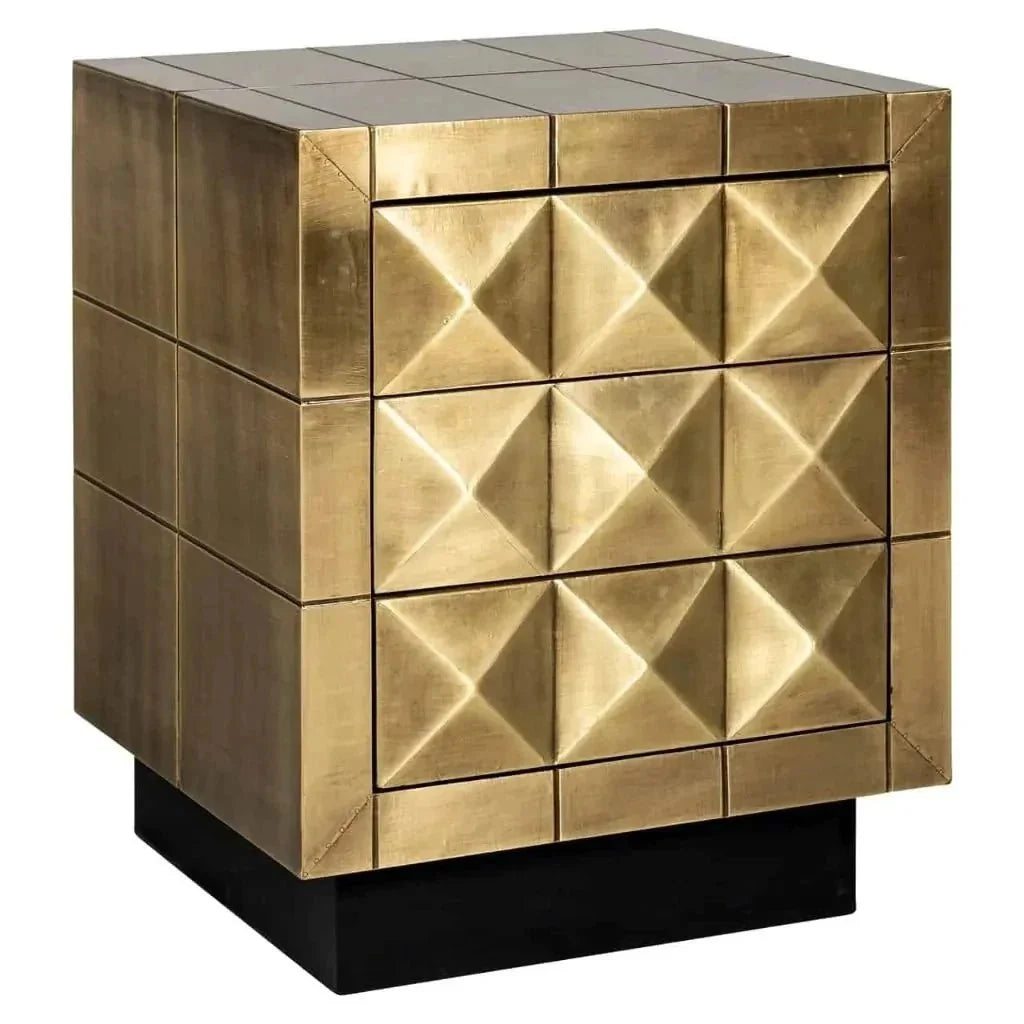 Richmond Interiors Nightstand Collada brushed gold  | Showroom Model