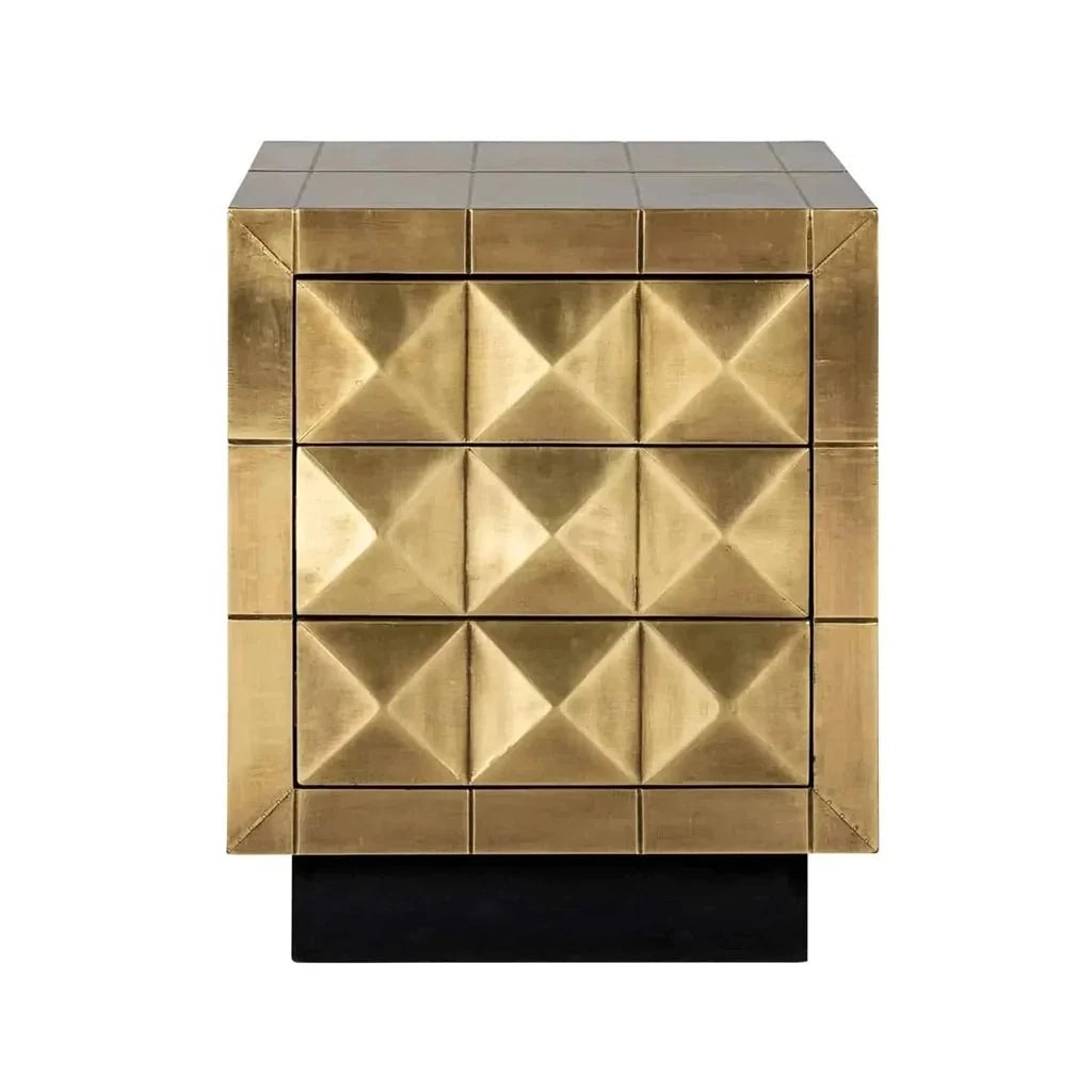 Richmond Interiors Nightstand Collada brushed gold  | Showroom Model