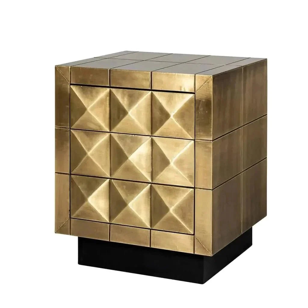 Richmond Interiors Nightstand Collada brushed gold  | Showroom Model