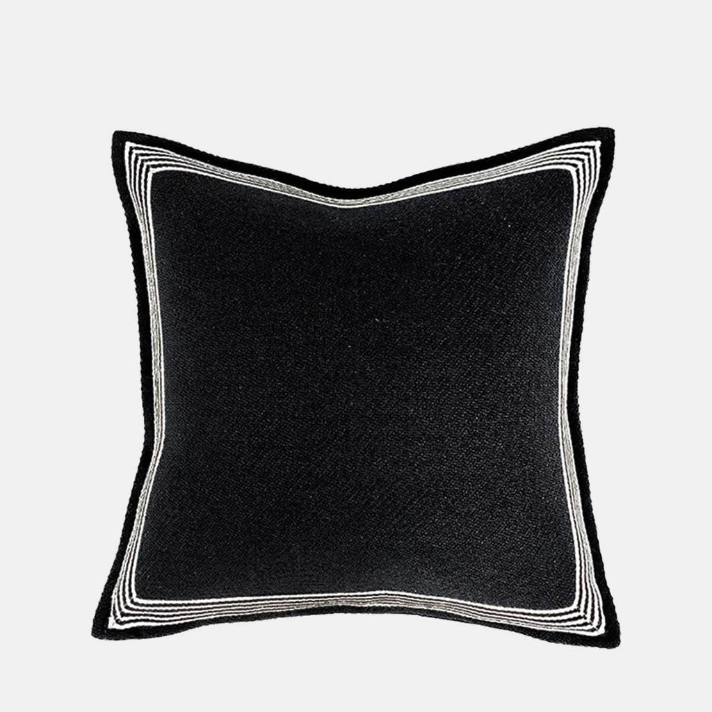 Noir Weave Border Cushion - Designer Furniture Co.Ltd