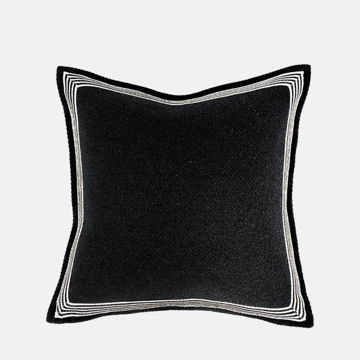 Noir Weave Border Cushion - Designer Furniture Co.Ltd