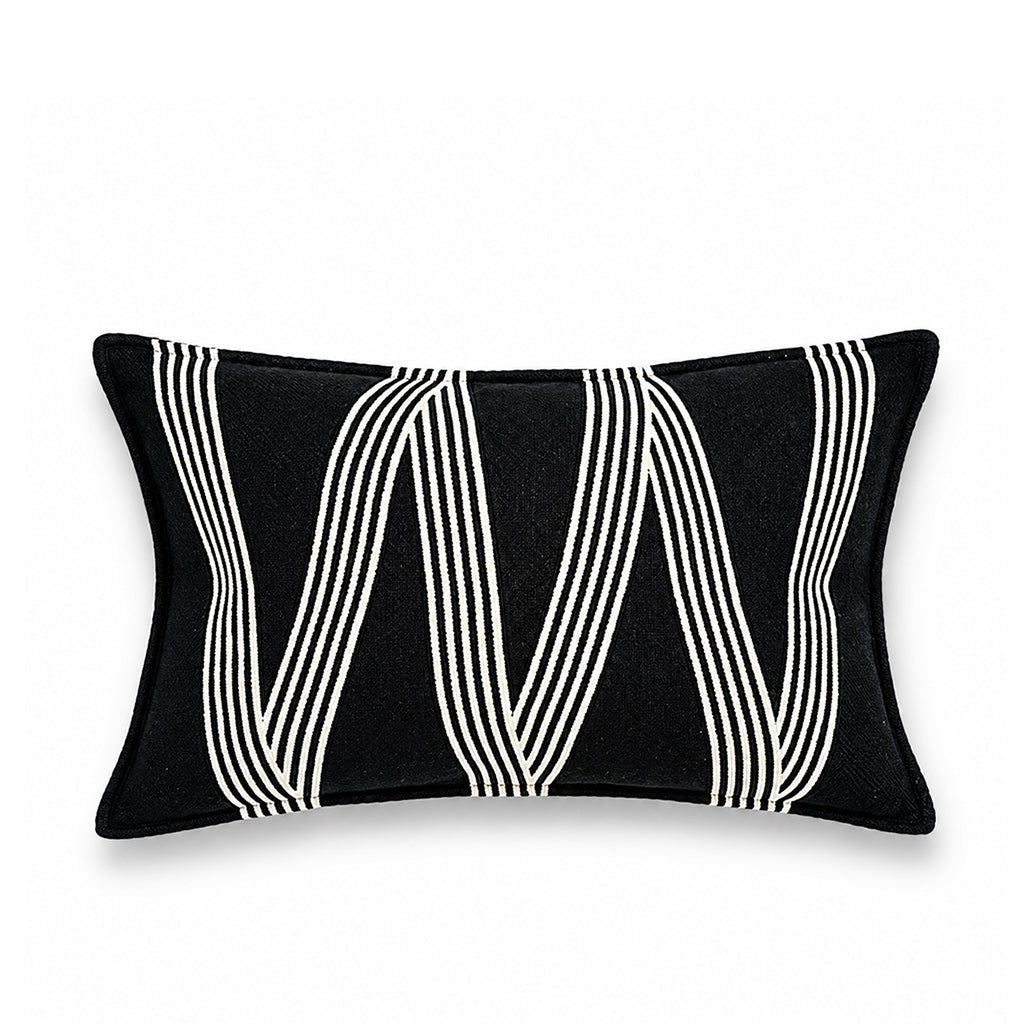 Noir Weave Cascade Cushion - Designer Furniture Co.Ltd