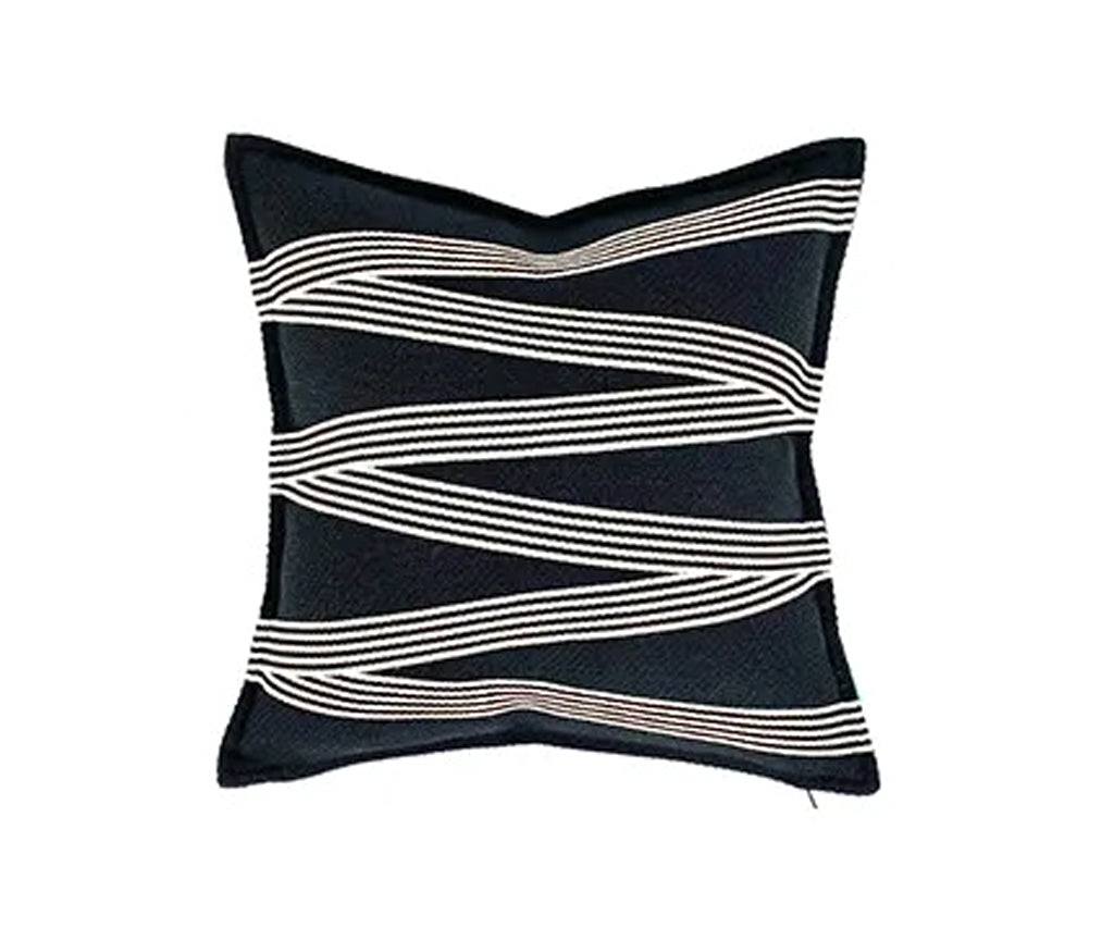 Noir Weave Ribbon Cushion - Designer Furniture Co.Ltd