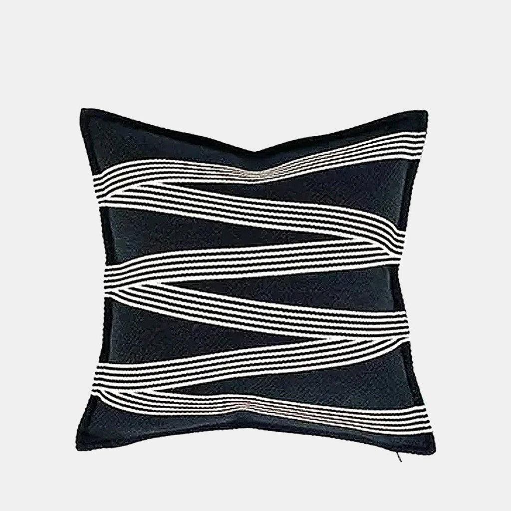 Noir Weave Ribbon Cushion - Designer Furniture Co.Ltd