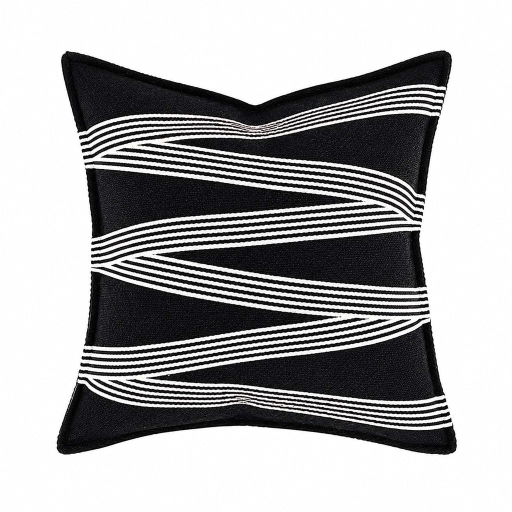 Noir Weave Ribbon Cushion - Designer Furniture Co.Ltd