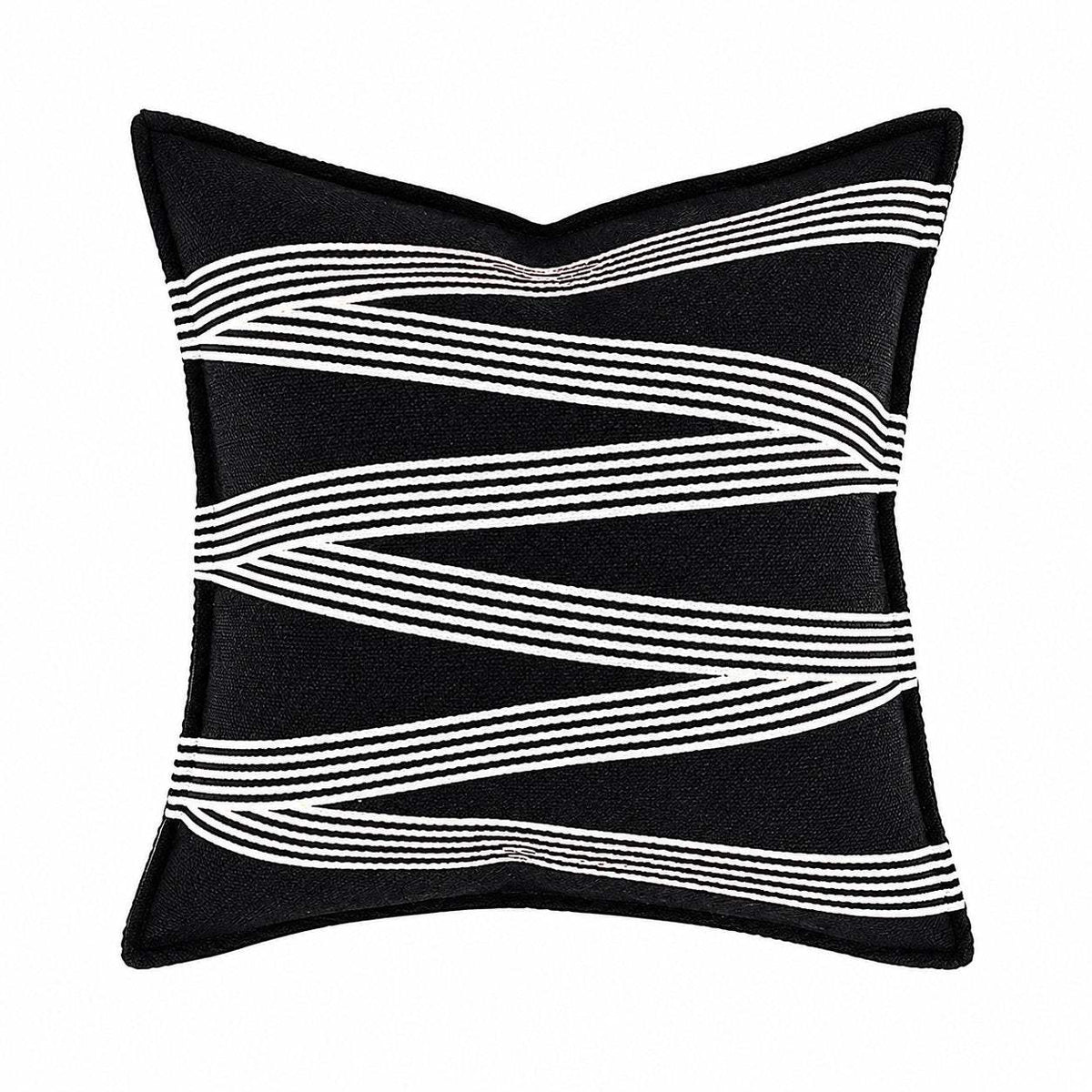 Noir Weave Ribbon Cushion - Designer Furniture Co.Ltd