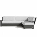 PONELLI Interiors Riva Aluminium Sofa Right-Arm L-Sectional | Showroom Model