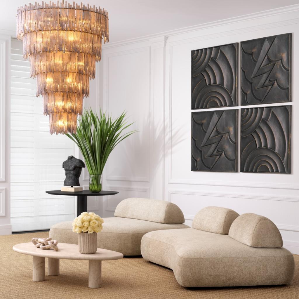 Eichholtz Saint Roch XXL chandelier Smoked Glass - Designer Furniture Co.Ltd