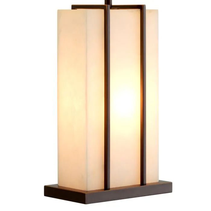 Eichholtz Graham Table Lamp Bronze Highlight Alabaster - Designer Furniture Co.Ltd