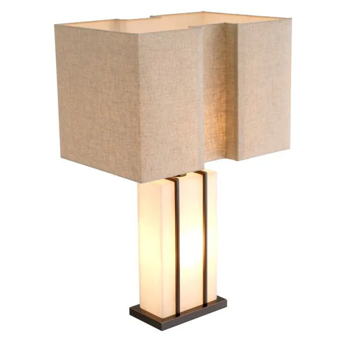Eichholtz Graham Table Lamp Bronze Highlight Alabaster - Designer Furniture Co.Ltd