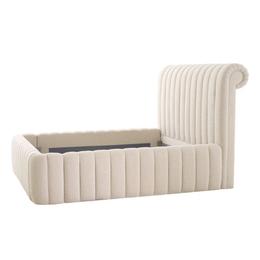 Upholstered Bed Sycamore Boucl‚Äö√†√∂¬¨¬© Cream - Designer Furniture Co.Ltd