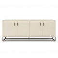 Valencia Cream Shagreen TV Media Unit 4 Doors - Designer Furniture Co.Ltd