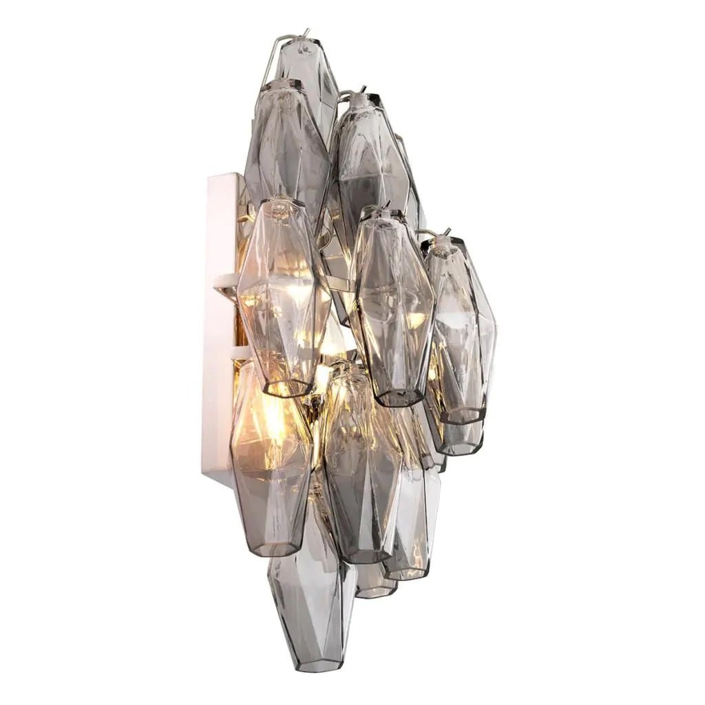 Eichholtz Wall Lamp Benini Smoke Glass Nickel Finish - Designer Furniture Co.Ltd