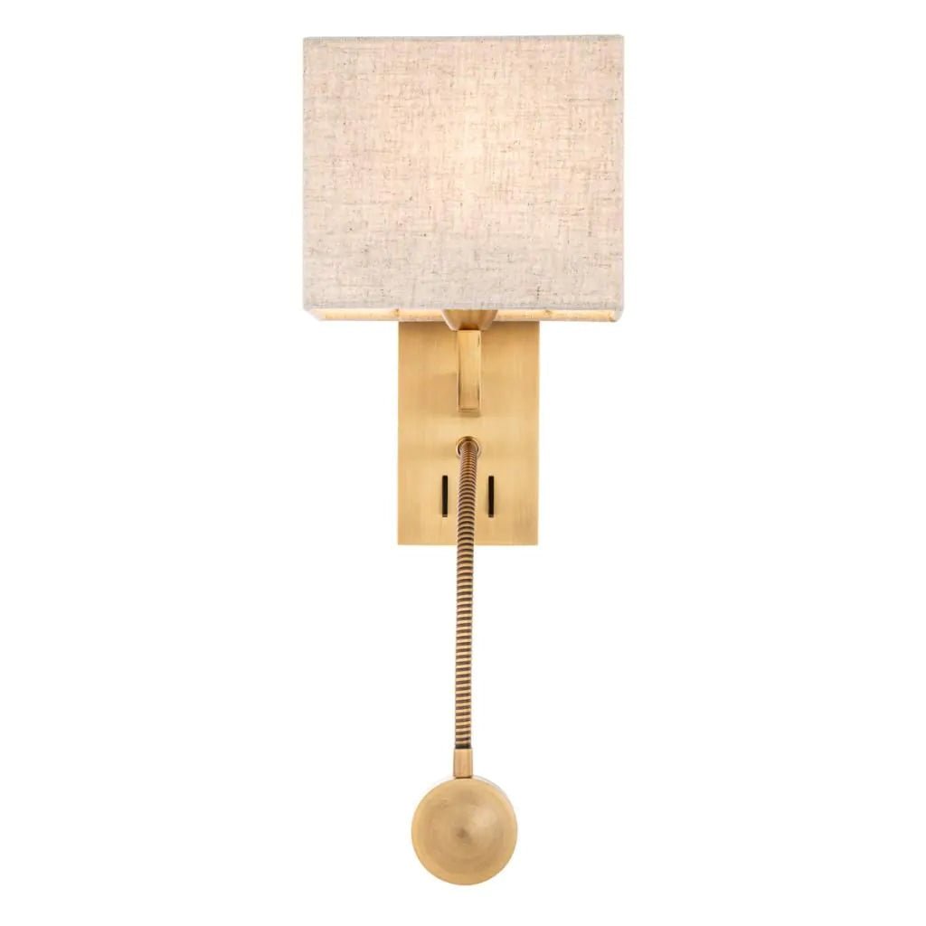Wall Lamp Reading Antique Brass Finish - Designer Furniture Co.Ltd